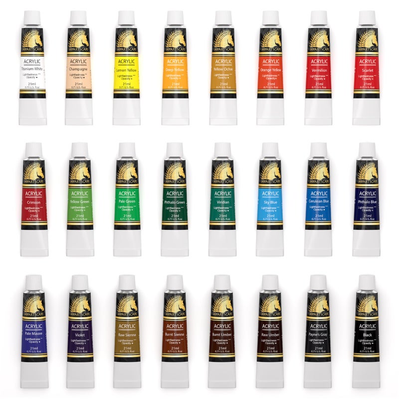 MyArtscape Acrylic Paint Set - 24 x 21ml Tubes - Lightfast - Heavy Body - Image 3
